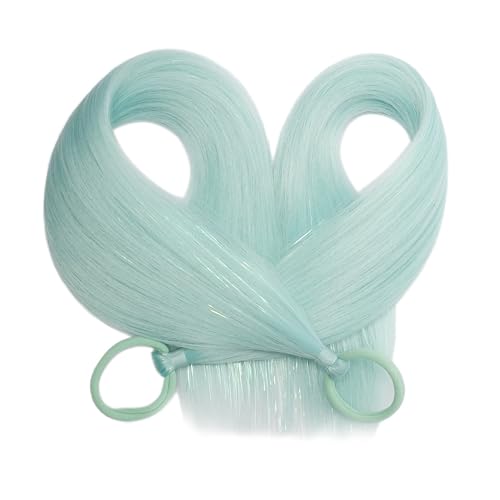 TASHEEMA 20-Inch Ice Green Hair Extensions with Tinsel for Braids