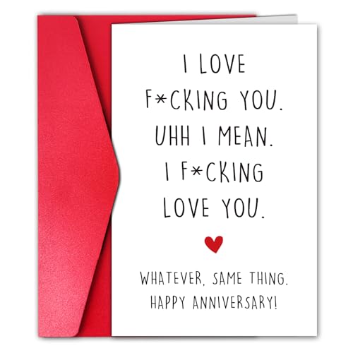 Funny Anniversary Card for Husband & Wife - Hilarious Adult Humor