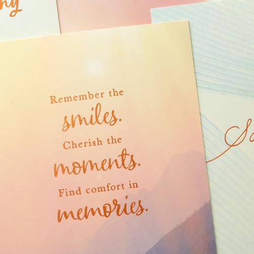 Hallmark Sympathy Cards Assorted 16-Pack with Envelopes - Nature Design, Supportive Sentiments, 5" x 7.19" (Variation: Cards)