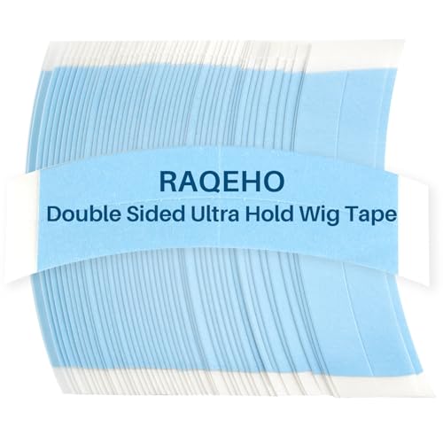 RAQEHO 50PCS Double-Sided Waterproof Lace Front Wig Tape - Ultra-Thin Toupee Tape
