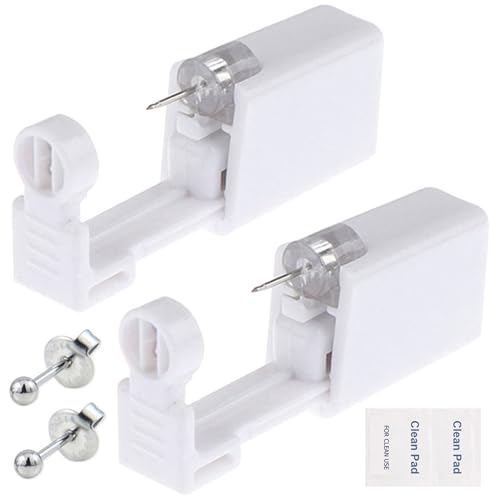 Disposable Ear Piercing Gun Kit - 6Pcs Self Piercing Tool with Studs