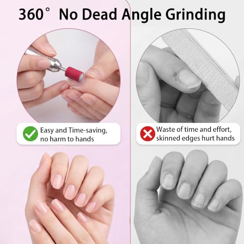 Rolybag 150 Pcs Nail Drill Bits Sanding Bands Set with Mandrel Bits