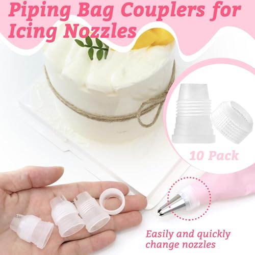 10 Pack Small Piping Bag Couplers for Icing Nozzles - LUTQ