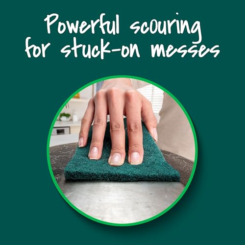Scotch-Brite Heavy Duty Scouring Pads 8 Pack - Multi-Purpose Kitchen Scrub Sponges, Standard Variation