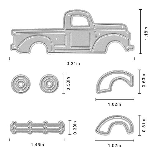 ABTOLS Metal Truck Cutting Dies for Card Making and Scrapbooking