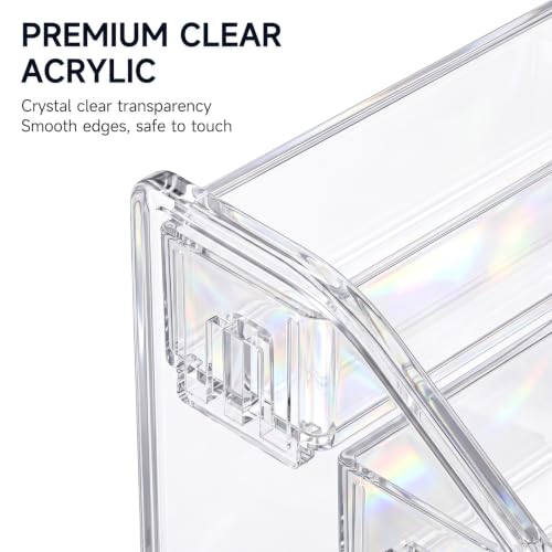 3-Layer Clear Acrylic Sunglasses Organizer & Cosmetic Display Stand