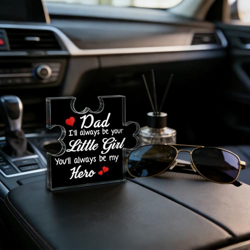 Acrylic Puzzle Piece Plaque - Heartfelt Dad Gift from Daughter