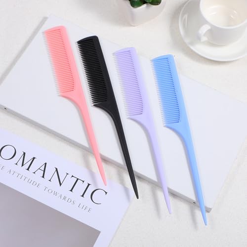 Mabor 4PCS Rat Tail Combs for Hair Styling, Parting & Teasing Set