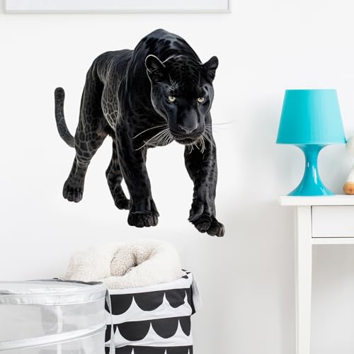 Panther Wall Decal Wildlife Animal Wall Sticker for Kids & Home Decor