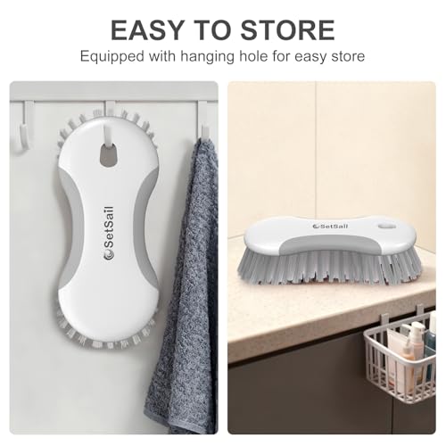 SetSail Heavy Duty Scrub Brush - 2 Pack, Gray Non-Slip Kitchen Brush