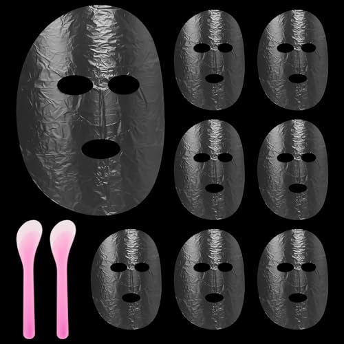 Salbsever 200 Pcs Disposable Plastic Face Masks with 2 Spatulas for Skin Care