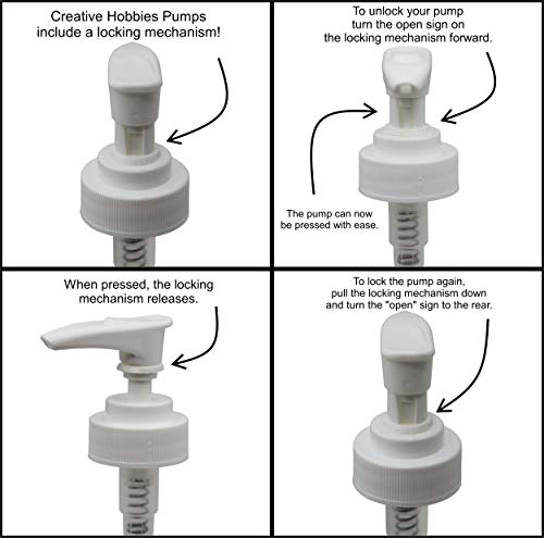 Creative Hobbies White Lotion Pump Dispenser with Cork Stopper (5 Pack)