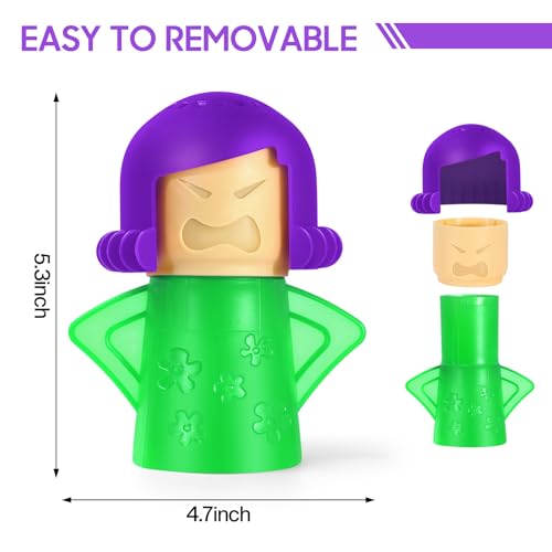 Spardar Angry Mama Microwave Cleaner - Fun & Easy Steam Cleaning Tool, 2 Pack