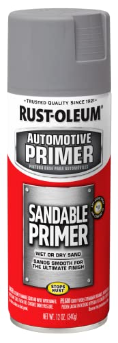 Rust-Oleum Automotive Sandable Primer Spray Gray 12 oz - Rust Resistant Base Coat