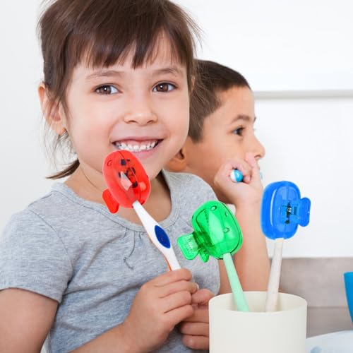 Fowecelt 5 Pack Travel Toothbrush Head Covers - Plastic Protector Caps