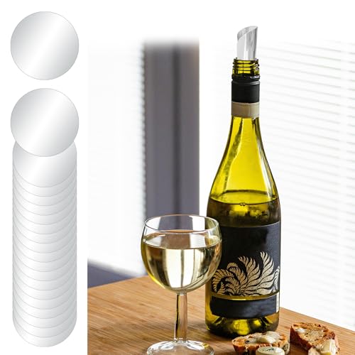 Silver Wine Pourer Discs - Drip-Free Reusable Pouring Spouts