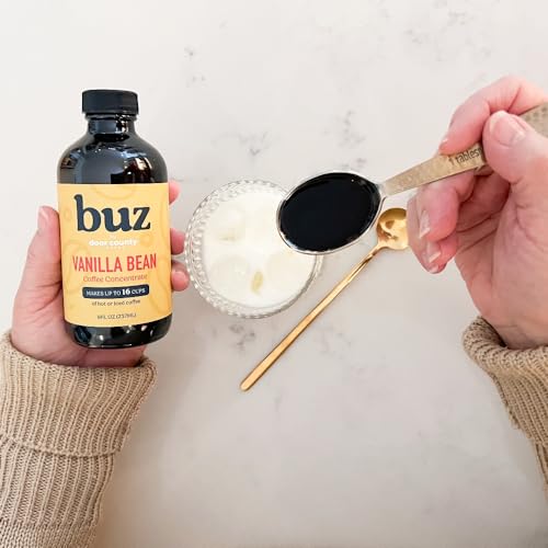 buz Vanilla Bean Flavored Coffee Concentrate, 8oz Bottle