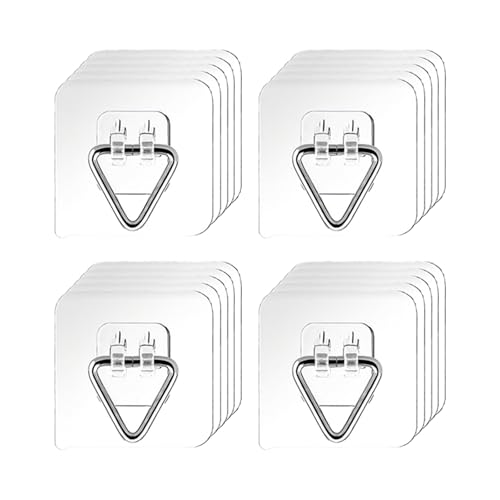 20pcs Adhesive Picture Hangers - 2.2 Inch Square Heavy-Duty Wall Plate Hooks