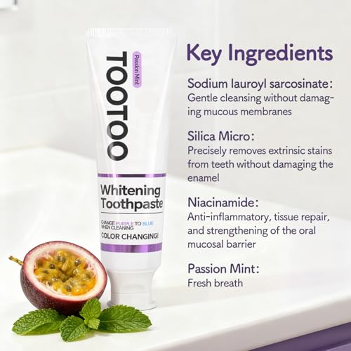 tootoo Whitening Toothpaste for Sensitive Teeth - Stain Remover, 4.2 oz