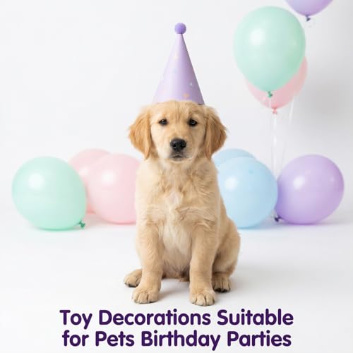 6 Mini Party Cone Hats for Small Pets & Stuffed Animals