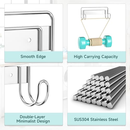 LOXSUN Stainless Steel Ironing Board Hanger - Wall Mount for T & Y Leg