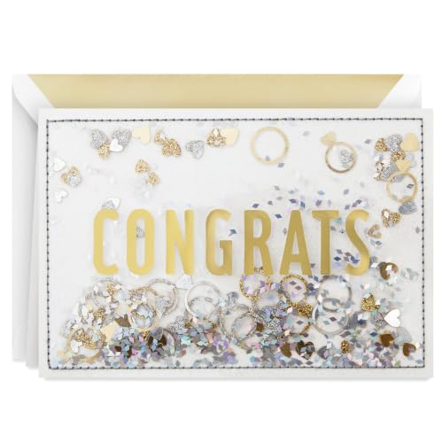 Hallmark Signature Engagement Card - Congrats Confetti Design