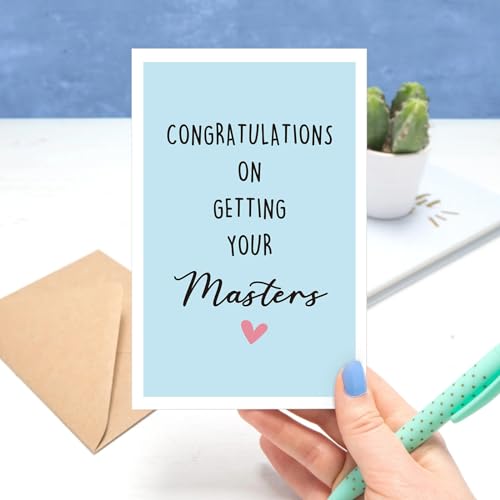 Funny Masters Degree Graduation Card with Red Envelope - Gevinna