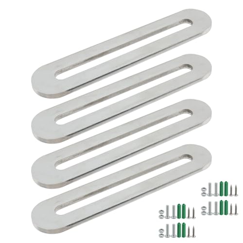Adjustable Stainless Steel Mending Plates for Furniture - 4pcs