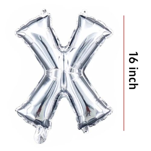 16 Inch Silver XOXO Mylar Balloons for Valentine's Day Decor