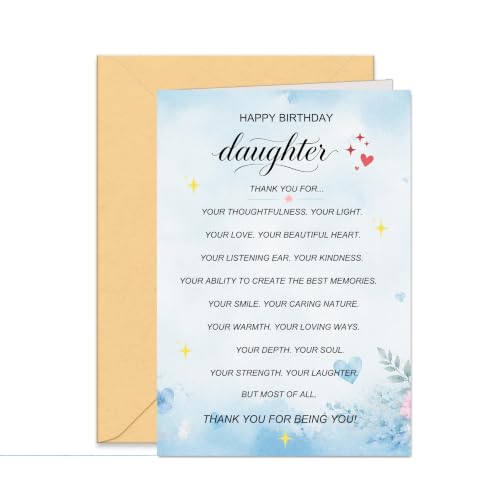 Heartfelt Birthday Card for Daughter | Special Milestone Celebrations