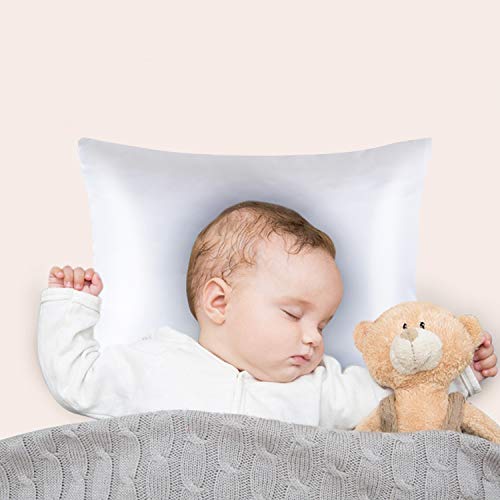 FLXXIE 2 Pack Pink Satin Toddler Pillowcases 13x18 Inch