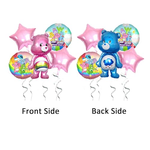 5-Pack Cute Bear Birthday Party Aluminium Balloons - 18 Inch
