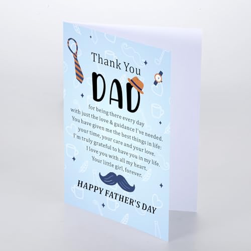 Happy Father's Day Card for Dad, Stepdad, or Grandpa - Perfect Gift