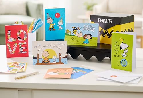 American Greetings 30-Count All Occasions Peanuts Card Pack with Keepsake Box and Envelopes