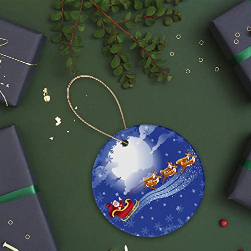 White Sublimation Ceramic Ornament Blanks - 25PC Round Porcelain Discs for Heat Press Printing - Xmas Keepsake Crafts