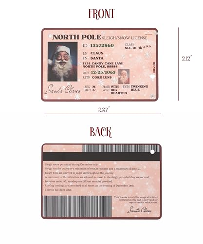 Santa's Lost Driver License Ornament - Funny Christmas Decor