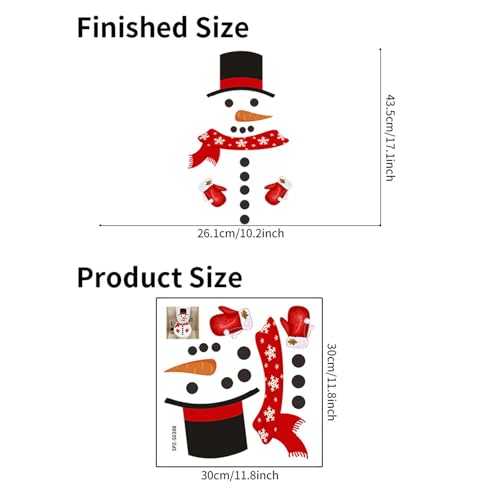 Christmas Snowman Toilet Seat Cover Stickers Waterproof Decals - Holiday Bathroom Decor