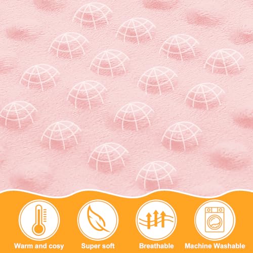 Nialnant Floral Baby Blanket, 30x40 Soft Plush Receiving Blanket for Girls