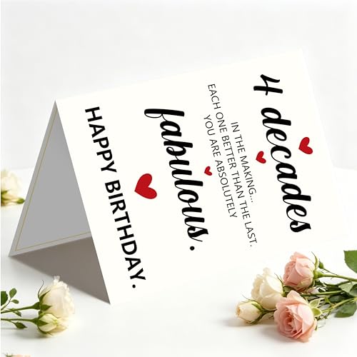 40th Birthday Card for Men & Women | Heartwarming Gift with Envelope