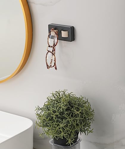 Wall-Mounted Sunglasses Organizer - Short Grey Bamboo Eyewear Holder Rack