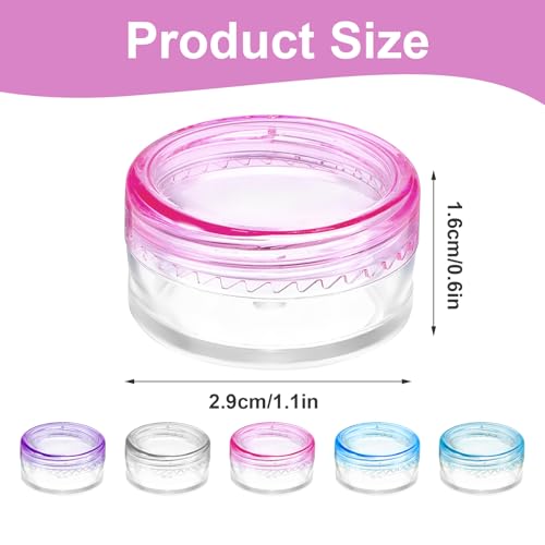 AOZUO 10 Pack 5g Travel Cosmetic Jars - Leak Proof Small Sample Containers with Lids
