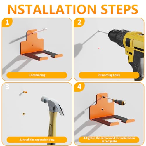 Heavy-Duty Wall-Mounted Tool Organizer for Garden Tools