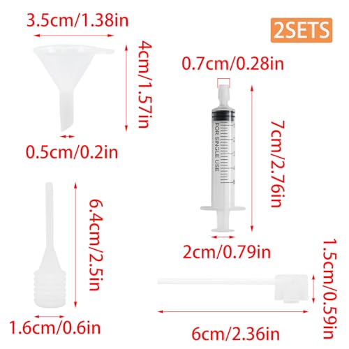 8-Piece Perfume Refill Kit with Funnel, Pump and Dropper - Clear