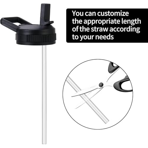 2Pack Straw Lid Compatible with thermoflask 16oz 18oz 24oz 32oz 40oz 64oz Water Bottle, Leak Proof lid Fits for Thermoflask Wide Mouth Bottle, BPA Free