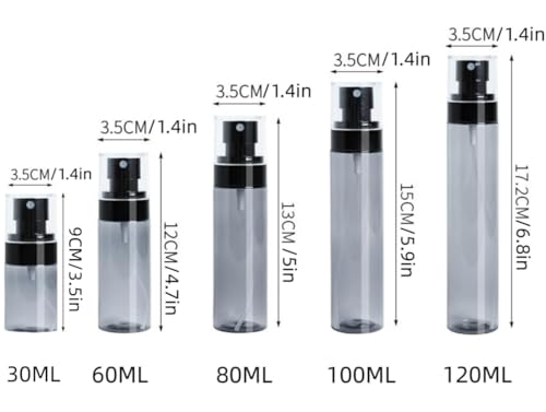 Travel Size Fine Mist Spray Bottles 30ml Clear Plastic Refillable Perfume Atomizer Leak-Proof Container 4 Pack
