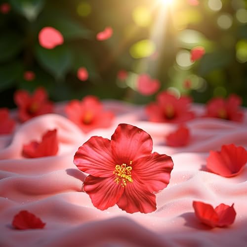 Red Hawaiian Flower Hair Clip Bohemian Tropical Hair Accessory for Women