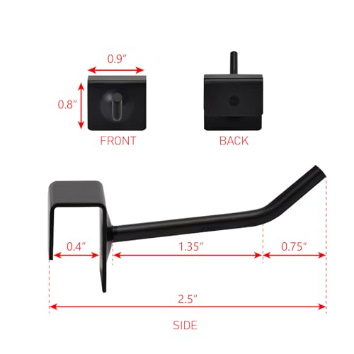 Ikee Design 24 Pcs Black Metal Panel Hooks for Easy Hanging