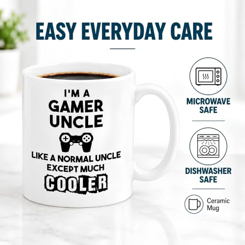 Funny Uncle Coffee Mug - Gamer Uncle Gift for Father's Day & Christmas