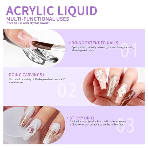 Gadcrystal Acrylic Nail Liquid Monomer 40ml for Nail Extension DIY