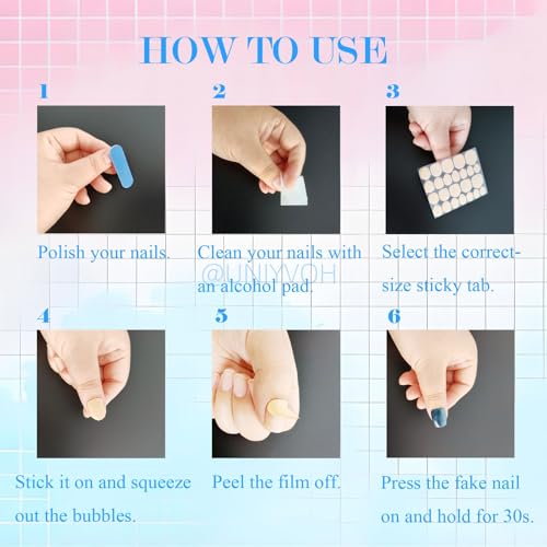 Cat Eye Press On Nails Handmade Short Oval False Nails with French Tip